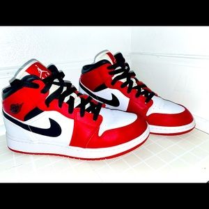 Brand new Chicago Bull ones they are size 7Y but they fit woman who are 8